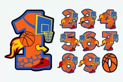 Basketball 3D SVG Numbers | Basketball birthday SVG Product Image 2