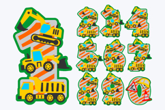 Heavy Construction Machine Numbers 3D SVG Product Image 3