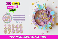 Shaker cake topper SVG Butterfly Product Image 1