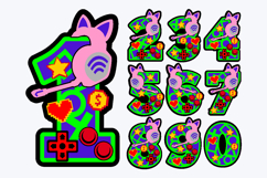 Gamer Girl Numbers 3D SVG Product Image 2