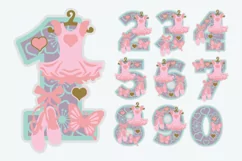 Ballerina Party 3D SVG Numbers | Ballerina birthday SVG Product Image 2