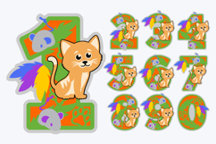 Kitten Numbers 3D SVG Product Image 2