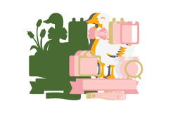 Goose Birth Stats announcement signs 3D SVG Product Image 3