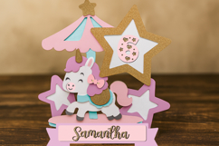 Carousel cake topper 3D SVG Product Image 3