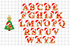 Christmas tree ornament Alphabet 3D SVG Product Image 2