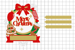 Merry Christmas Shaker cake topper SVG Product Image 3