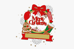 Merry Christmas Shaker cake topper SVG Product Image 4