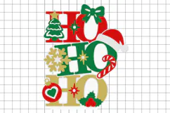 Ho Ho Ho Christmas Decoration 3D SVG Product Image 2