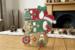 Ho Ho Ho Christmas Decoration 3D SVG Product Image 4