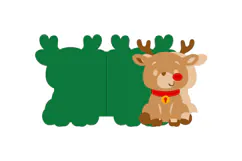 Bear and Reindeer Christmas Cards 3D SVG Product Image 3