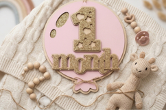 Baby Months balloon topper 3D SVG Product Image 4