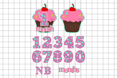 Baby Months Cupcake topper 3D SVG Product Image 2