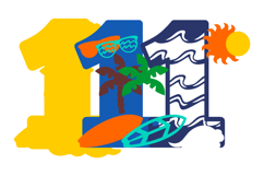 Surf Numbers 3D SVG Product Image 3