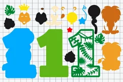 Lion Party 3D SVG Numbers | Lion birthday SVG Product Image 3