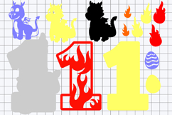 Dragon Numbers 3D SVG Product Image 3