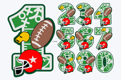 Football Numbers 3D SVG Product Image 3