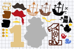 Pirates Numbers 3D SVG Product Image 3