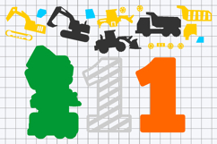 Heavy Construction Machine Numbers 3D SVG Product Image 2