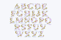 Alphabet 3D SVG moon and stars Product Image 2