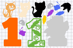 Kitten Numbers 3D SVG Product Image 3