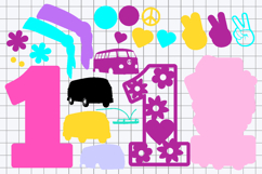 Groovy Van Daisy Numbers 3D SVG Product Image 3