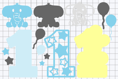 Cute Elephant Numbers 3D SVG Product Image 5