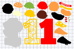Fast Food Numbers 3D SVG Product Image 3