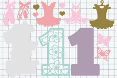 Ballerina Party 3D SVG Numbers | Ballerina birthday SVG Product Image 3
