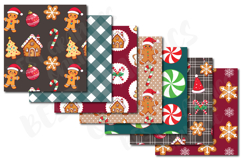 Gingerbread digital paper set Christmas gingerbread cookie Product Image 3