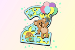 Teddy Bear Numbers 3D SVG Product Image 4