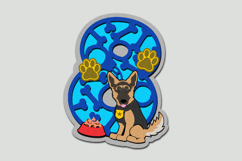 German shepherd Numbers 3D SVG Product Image 4