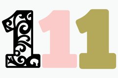 swirl pattern 3D SVG Numbers | floral pattern birthday SVG Product Image 3