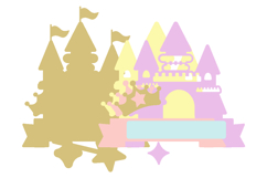 Castle Cake Topper 3D SVG Product Image 3