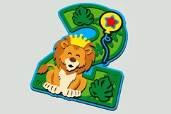 Lion Party 3D SVG Numbers | Lion birthday SVG Product Image 4