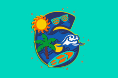 Surf Numbers 3D SVG Product Image 4