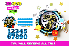 Shaker cake topper SVG Outer Space Product Image 1