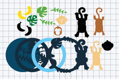 Shaker Cake Topper SVG Monkey Product Image 3