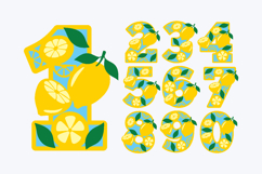 lemon Numbers 3D SVG Product Image 2