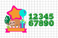 Baby Sloth Cake Topper 3D SVG Product Image 2