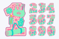 Yoga Numbers 3D SVG Product Image 2