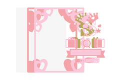 Birth Stats announcement signs Princess 3D SVG Product Image 3