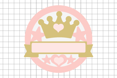 Baby Name Sign Princess 3D SVG Product Image 2