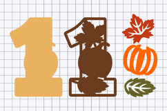 Pumpkin season 3D SVG Numbers | Pumpkin birthday SVG Product Image 3