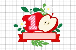 Apple cake topper topper 3D SVG Product Image 3