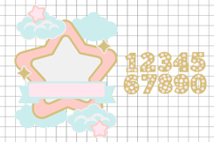 Clouds and stars Cake Topper 3D SVG Product Image 2