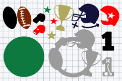 Cake Topper SVG Football Product Image 3