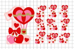 Valentines Day Numbers 3D SVG Product Image 2