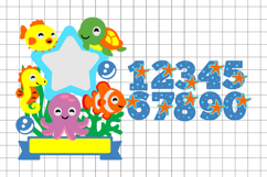 Cute sea animals Cake Topper 3D SVG Product Image 2
