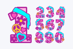 Groovy Van Daisy Numbers 3D SVG Product Image 2