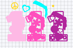 Groovy Van Daisy Numbers 3D SVG Product Image 3